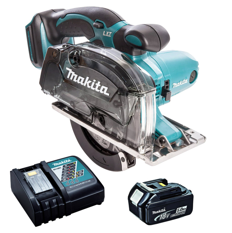 Makita DCS552Z 18V 136mm Metal Cut Saw with 1 x 5.0Ah Battery & Charger