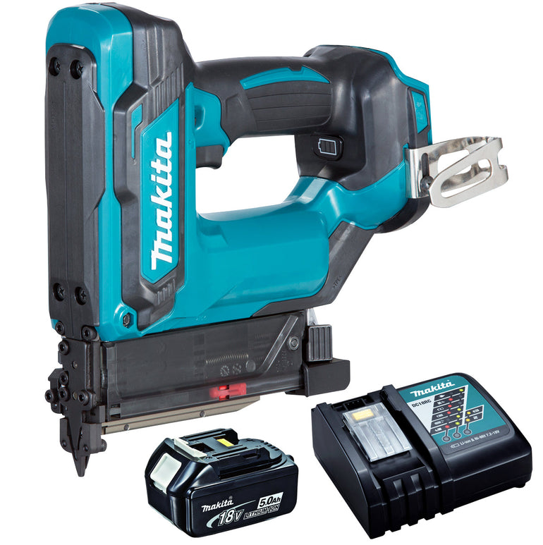 Makita DPT353Z 18V First Fix 23Ga Pin Nailer with 1 x 5.0Ah Battery & Charger