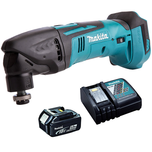 Makita DTM50Z 18V Oscillating Multi Tool Cutter with 1 x 5.0Ah Battery & Charger