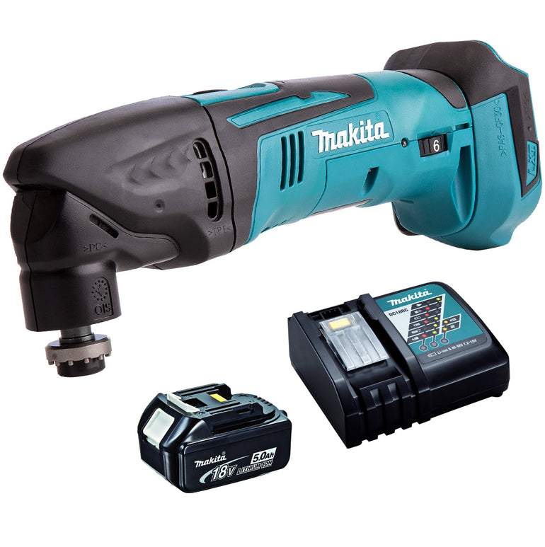 Makita DTM50Z 18V Oscillating Multi Tool Cutter with 1 x 5.0Ah Battery & Charger