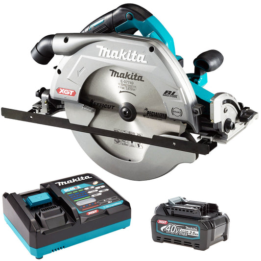 Makita HS011GZ 40V Brushless 270mm Circular Saw With 1 x 2.5Ah Battery & Charger