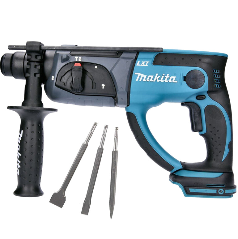 Makita DHR202Z 18V SDS+ Rotary Hammer Drill with 3 Piece Chisel