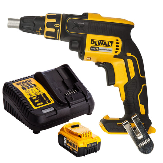 Dewalt DCF620N 18V Brushless Drywall Screwdriver with 1 x 5.0Ah Battery & Charger