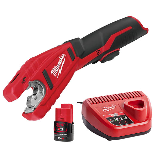 Milwaukee C12PC-0 12V Compact Pipe Cutter with 1 x 2.0Ah Battery & Charger