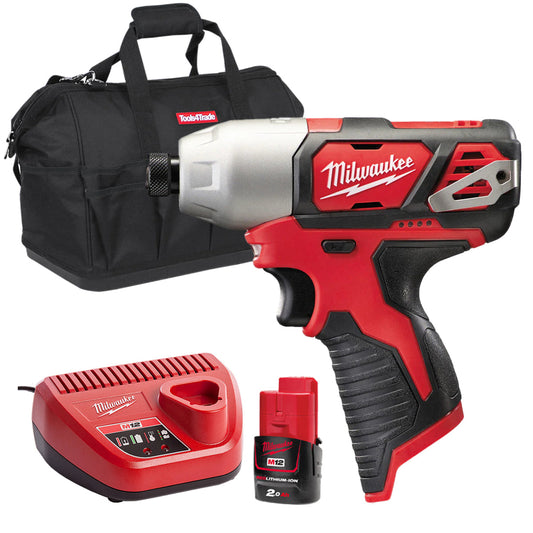 Milwaukee M12BID-0 12V Impact Driver with 1 x 2.0Ah Battery Charger & Bag