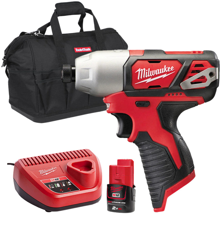 Milwaukee M12BID-0 12V Impact Driver with 1 x 2.0Ah Battery Charger & Bag