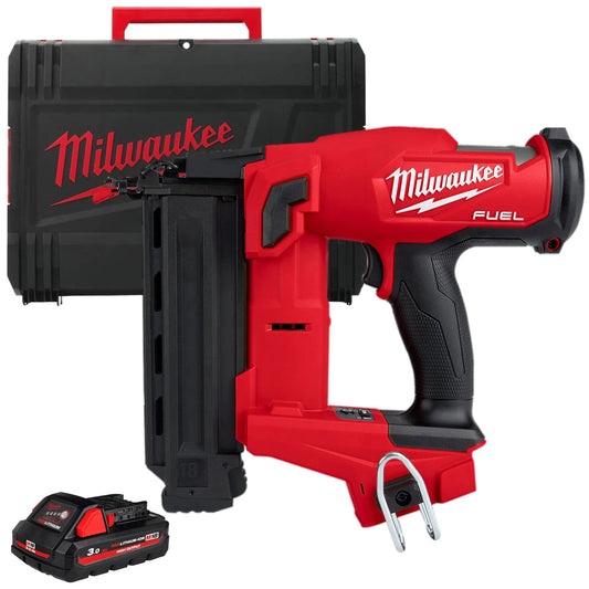 Milwaukee M18FNCS18GS-0X 18V Fuel Brushless First Fix Nail Gun with 1 x 3.0Ah Battery in Case