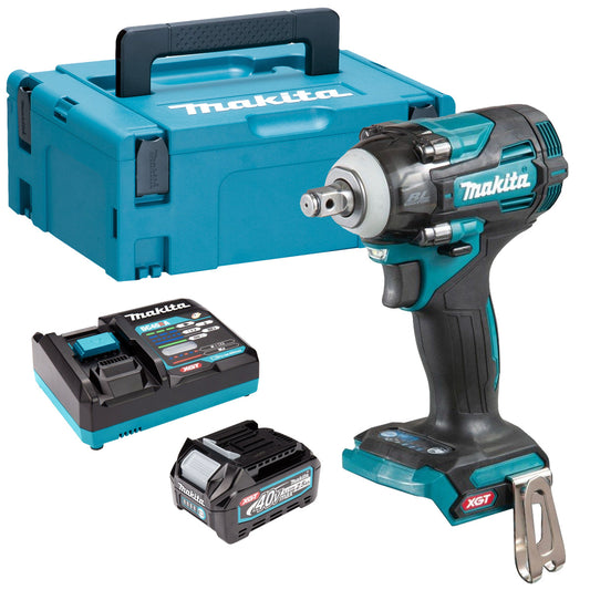 Makita TW004GZ01 40V Brushless 1/2" Impact Wrench with 1 x 2.5Ah Battery Charger & Case