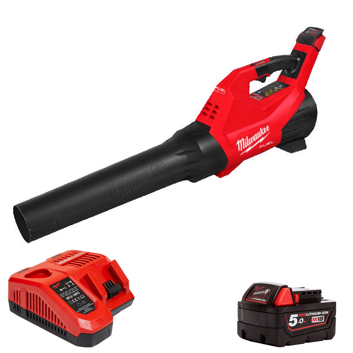 Milwaukee M18FBLG3-0 18V Fuel Brushless Blower with 1 x 5.0Ah Battery & Charger