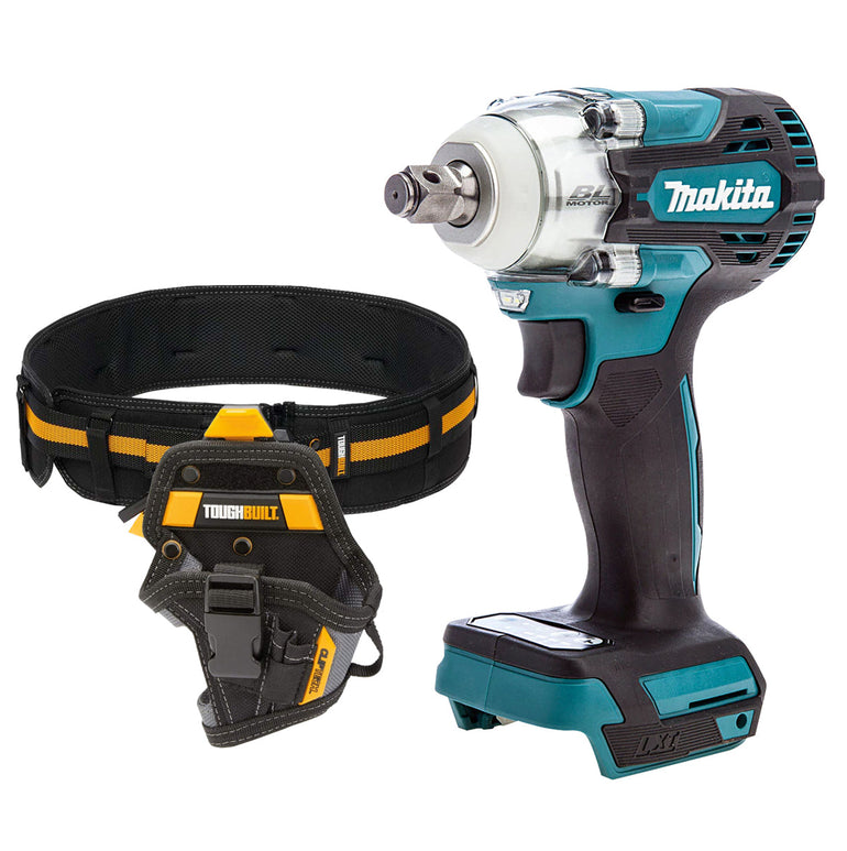 Makita DTW300Z 18V 1/2in LXT Brushless Impact Wrench with Padded Belt & Drill Holster