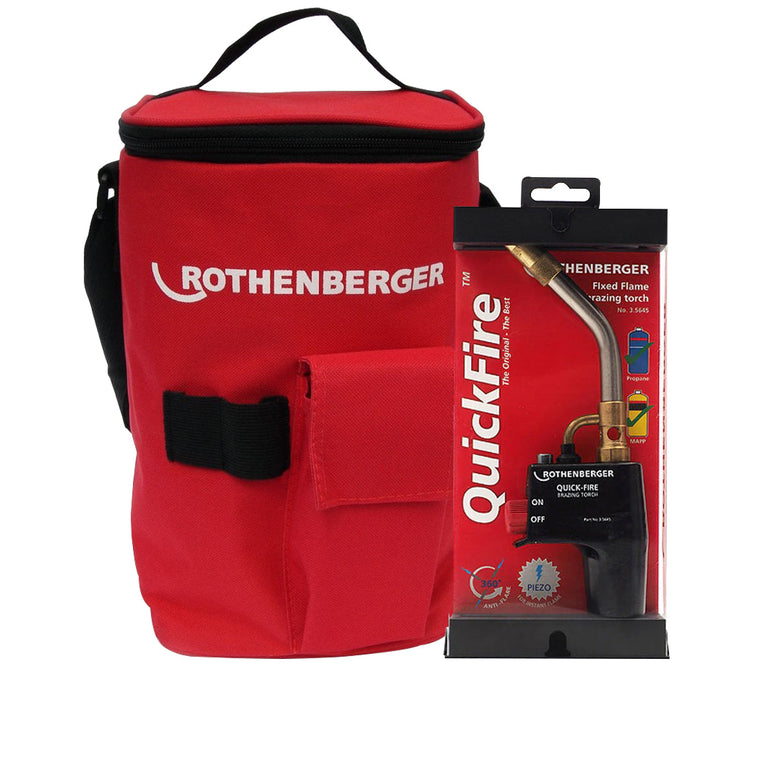 Rothenberger Quick Fire Brazing Torch 35645M With Hot Tool Bag