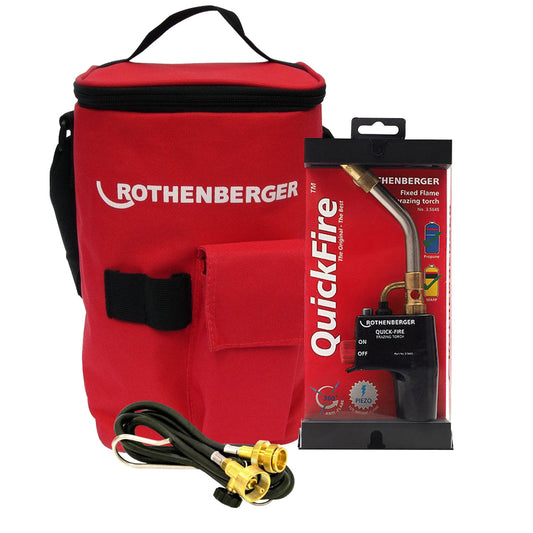 Rothenberger Quick Fire Brazing Torch 35645M With 1.5m Extension Hose & Hot Tool Bag