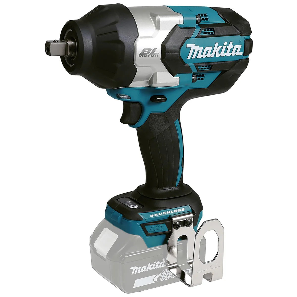 Makita DTW1004Z 18V Brushless 1/2" Impact Wrench with 1 x 5.0Ah Battery & Charger