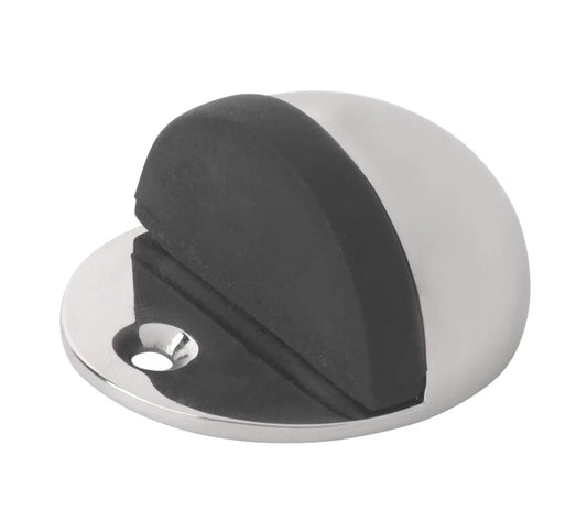 OVAL DOOR STOPS 48 X 21MM POLISHED CHROME 2 PACK