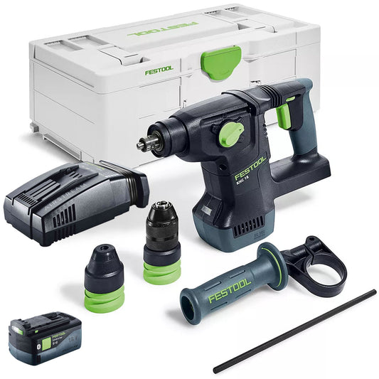 Festool KHC 18 EB-Basic 18V Brushless Rotary Hammer Drill - 577447 With 1 x 5.0Ah Battery & Charger