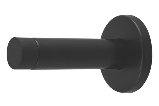 ECLIPSE CYLINDER PROJECTION SOLID WALL DOOR STOP 20 X 85MM MATT BLACK