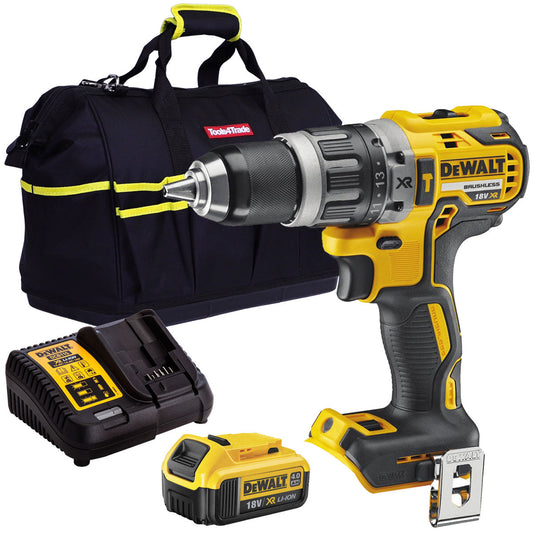 Dewalt DCD796N 18V Brushless Combi Drill with 1 x 4.0Ah Battery Charger & Bag