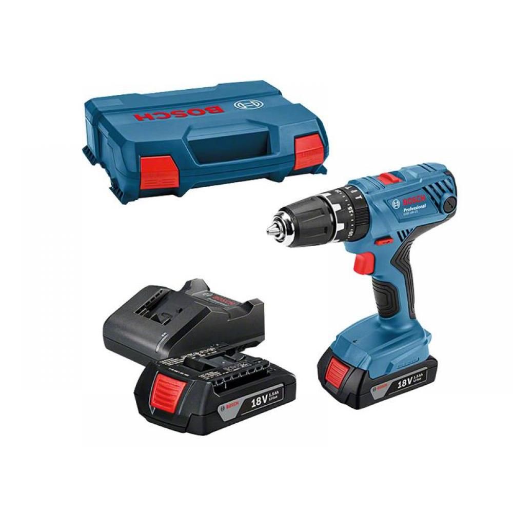 Bosch GSB18V215 Cordless 18V Combi Drill Kit with 2 x 1.5Ah Battery