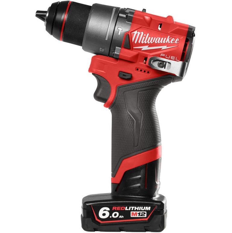 Milwaukee M12FPD2-602X 12V FUEL Brushless Combi Drill with 2 x 6.0Ah Batteries, Charger & Case 4933479871