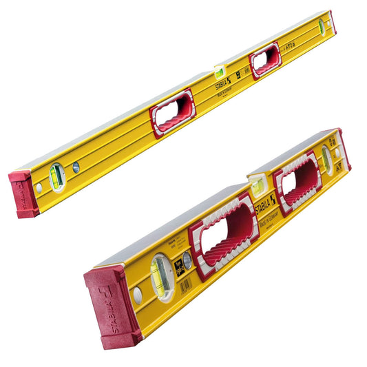 Stabila Double Plumb Spirit Level 600mm & 1200mm Pack of 2