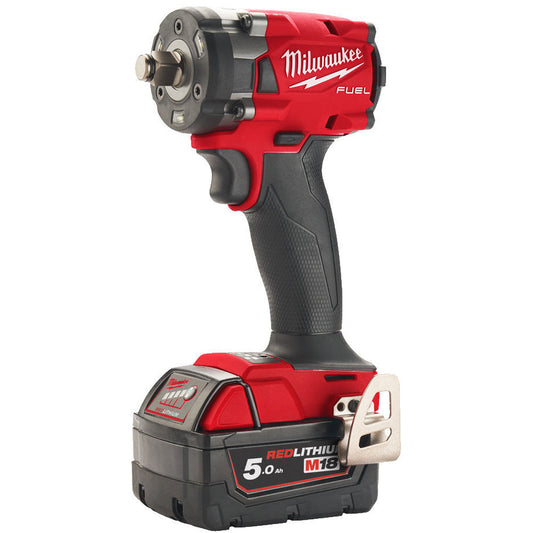 Milwaukee M18FIW2F38-502X 18V FUEL Friction Ring Impact Wrench 3/8" with 2 x 5.0AH Batteries & Charger in Case 4933478652