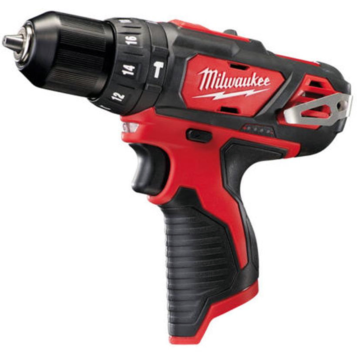 Milwaukee M12BPD-0 12V Combi Hammer Drill with 1 x 2.0Ah Battery Charger & Bag