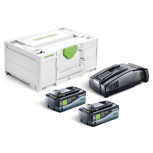 Festool 577329 18V SYS Energy Set With 2 x 8.0Ah Batteries, Charger & Case