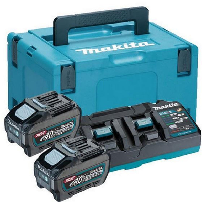 Makita 191U19-7 40V Max XGT Power Source Kit 110V With 2 x 5.0Ah BL4050F Batteries, Charger & Case