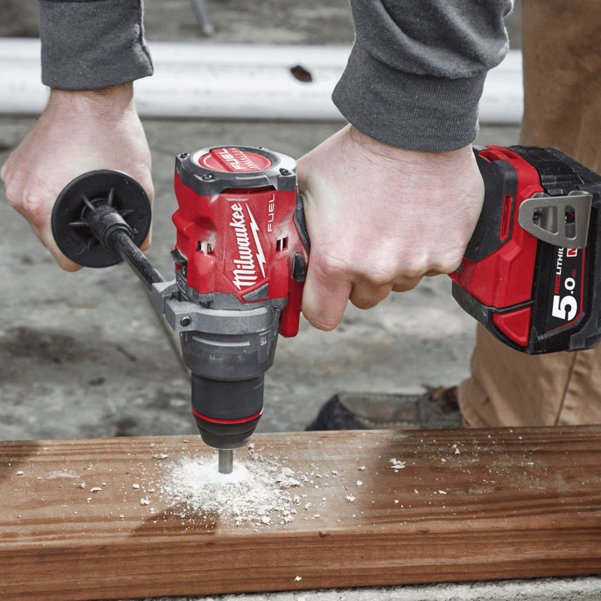 Milwaukee M18FPP2A3-502X 18V Fuel Combi Drill + Impact Driver with 2 x 5.0Ah Battery Charger & Case 4933480876