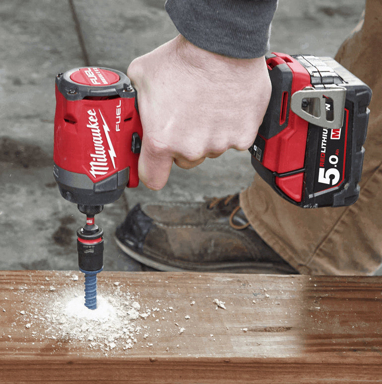 Milwaukee M18FPP2A3-502X 18V Fuel Combi Drill + Impact Driver with 2 x 5.0Ah Battery Charger & Case 4933480876