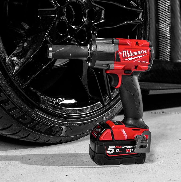 Milwaukee M18FPP2F3-502X 18V Fuel Combi Drill + Impact Wrench with 2 x 5.0Ah Battery Charger & Case 4933492641