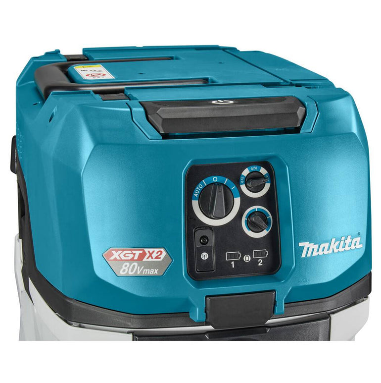 Makita VC006GMT21 80VMax (40V x 2) XGT Brushless M-Class Dust Extractor With 2 x 5.0Ah Batteries & Charger