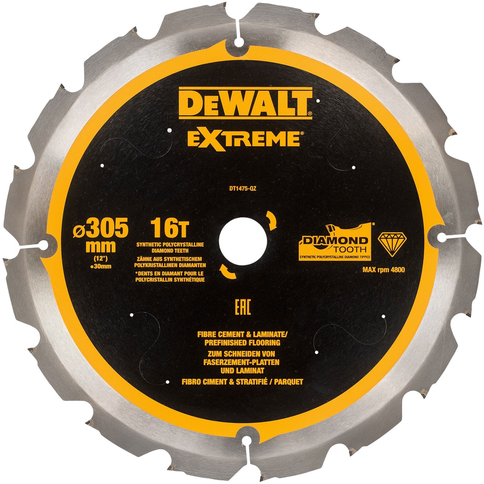 DeWalt DT1475-QZ 16 Teeth 305X30mm Multi Material Circular Saw Blade