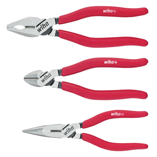 Wiha WHA-26850 Combination / Needle Nose / Diagonal Cutters Plier Set Of 3 Piece