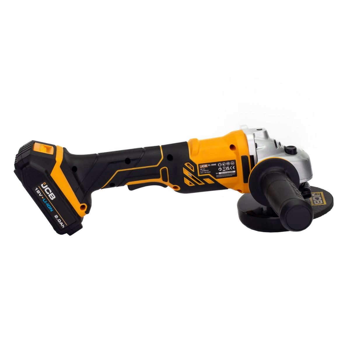 JCB 18AG-2-V2 18V Angle Grinder with 2x2.0Ah Batteries & charger