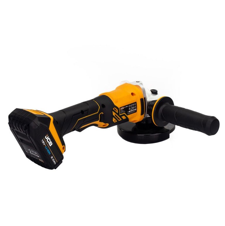 JCB 18AG-2-V2 18V Angle Grinder with 2x2.0Ah Batteries & charger