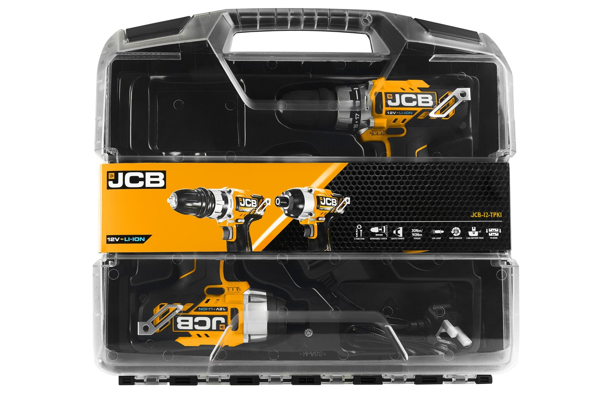 JCB 21-12TPK-WB-2 12V Twin Pack with 2 x 2.0Ah Batteries & Charger in W-Boxx 102