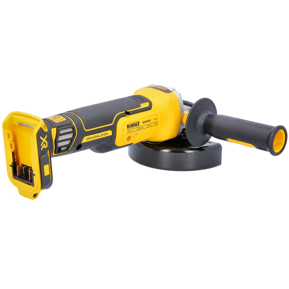 Dewalt DCG405N 18V Brushless 125mm Angle Grinder with 1 x 4.0Ah Battery Charger & Bag