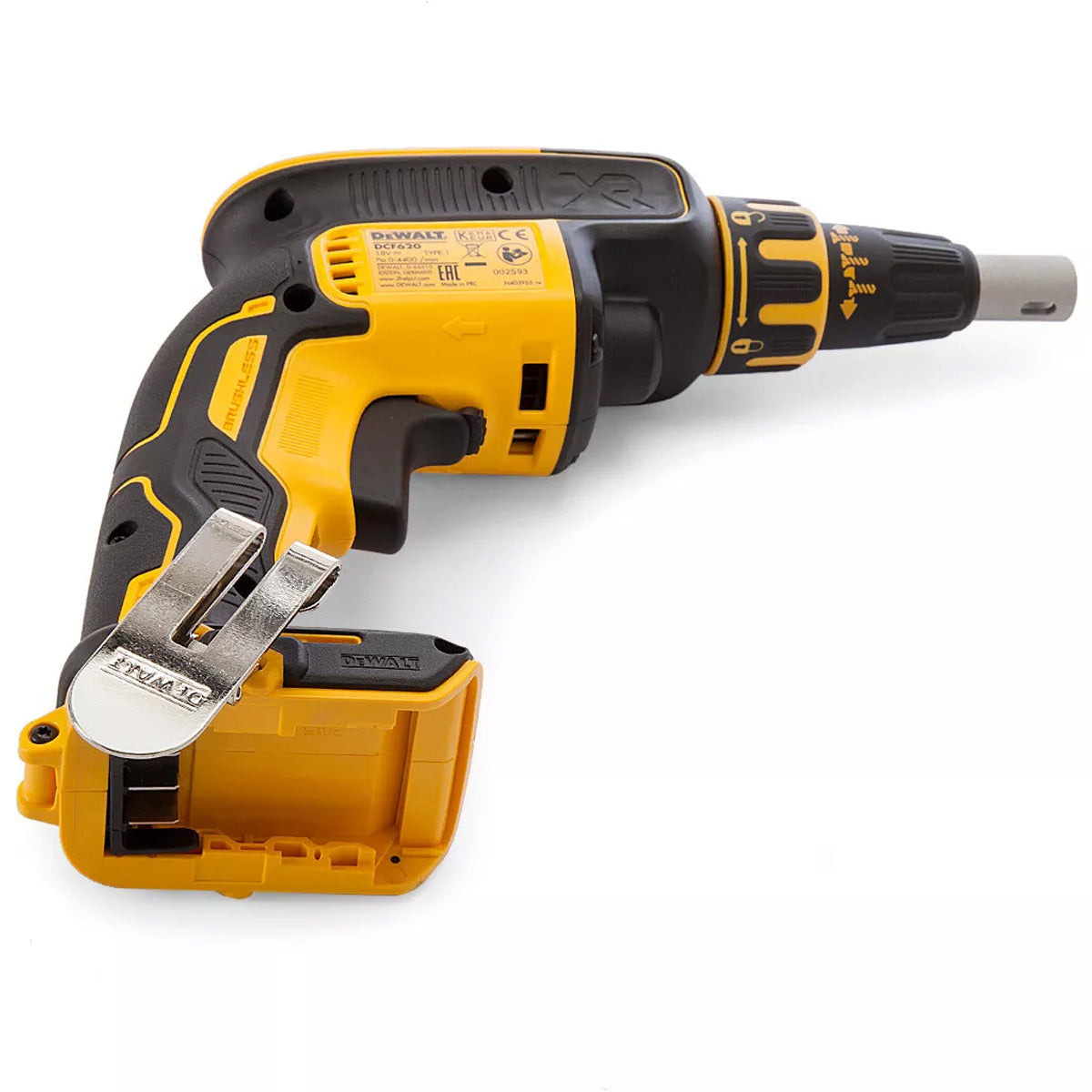 Dewalt DCF620N 18V Brushless Drywall Screwdriver with 1 x 5.0Ah Battery Charger & Bag