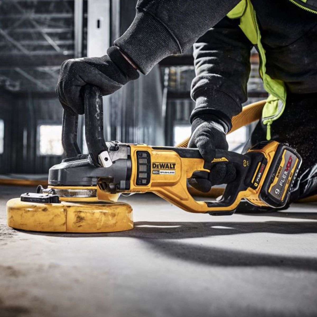 DeWalt DCG460X2 54V Brushless FlexVolt 230mm Angle Grinder with 2 x 9.0Ah Batteries, Charger & Case