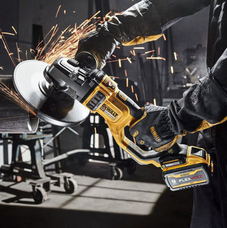 DeWalt DCG460X2 54V Brushless FlexVolt 230mm Angle Grinder with 2 x 9.0Ah Batteries, Charger & Case