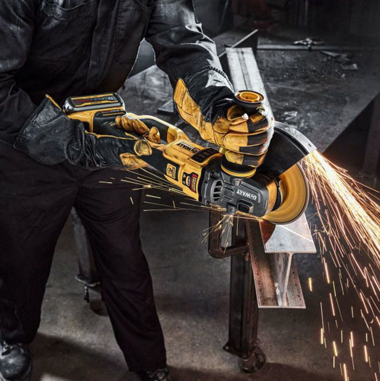 DeWalt DCG460X2 54V Brushless FlexVolt 230mm Angle Grinder with 2 x 9.0Ah Batteries, Charger & Case