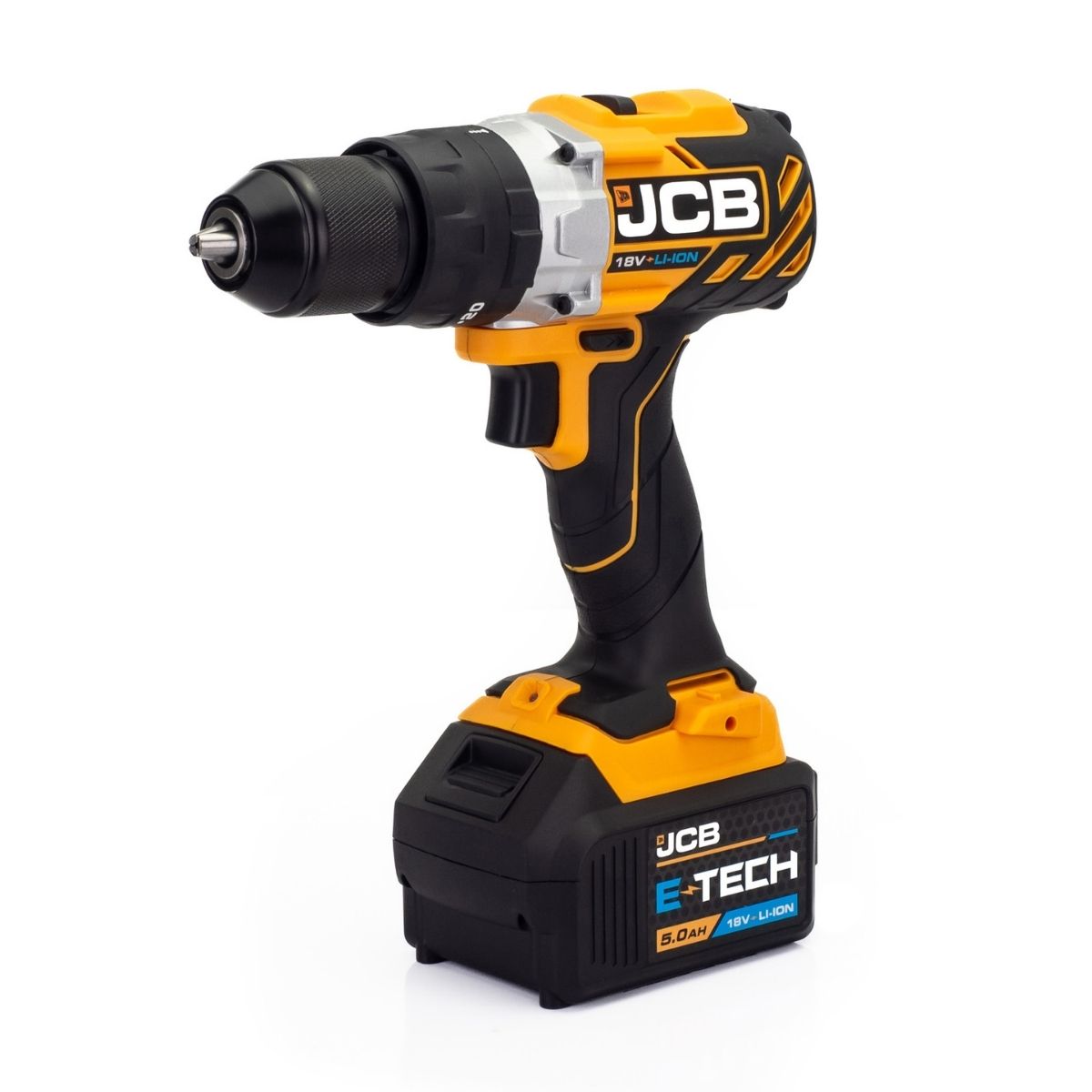 JCB21-18TPKMT-5 18V Brushless Combi Drill, Impact Driver & Multi Tool Kit with 2 x 5.0ah Batteries, Charger & Bag