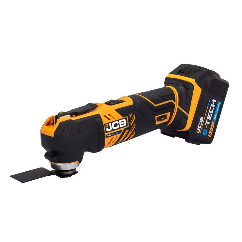 JCB21-18TPKMT-5 18V Brushless Combi Drill, Impact Driver & Multi Tool Kit with 2 x 5.0ah Batteries, Charger & Bag