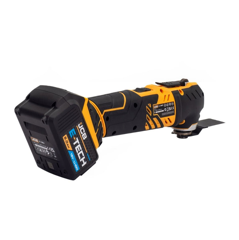 JCB21-18TPKMT-5 18V Brushless Combi Drill, Impact Driver & Multi Tool Kit with 2 x 5.0ah Batteries, Charger & Bag