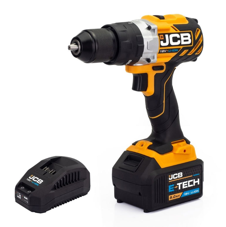 JCB 18BLCD-5X-B 18V Brushless Combi Drill with 1 x 5.0ah battery and charger