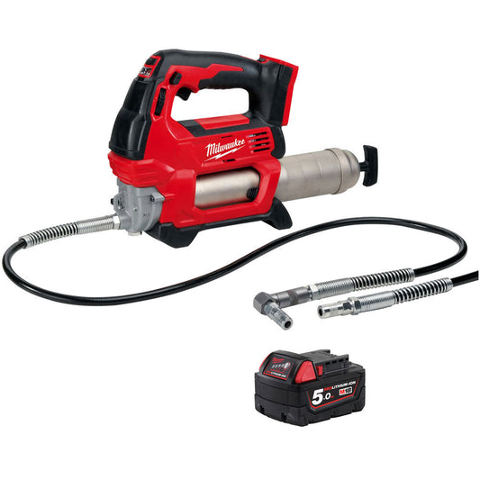 Milwaukee M18GG-0 18V M18 Cordless Grease Gun with 1 x 5.0Ah Battery