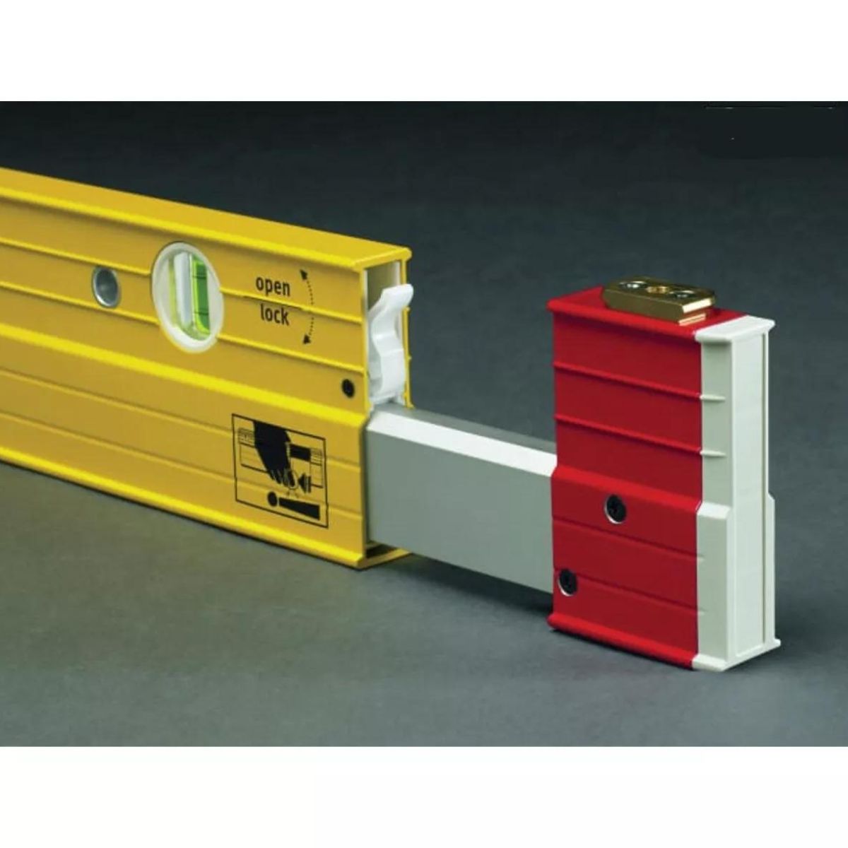 Stabila STB106T183 72-124"/183-315cm 3 Vial Extendable Spirit Level - 17708