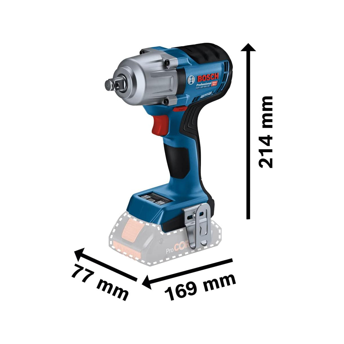 Bosch GDS 18V-450 HC Professional 1/2in Impact Wrench Body only 06019K4000