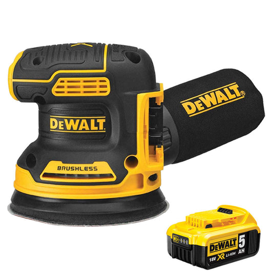 Dewalt DCW210N 18V Brushless 125mm Random Orbital Sander with 1 x 5.0Ah Battery